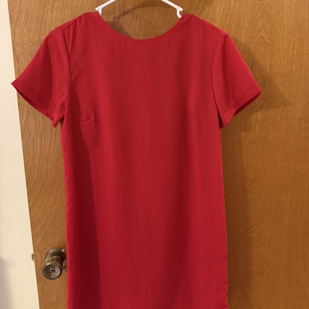 Lulu’s Shift and Shout Red Shift Dress Short Sleeve Red Size X Small EUC